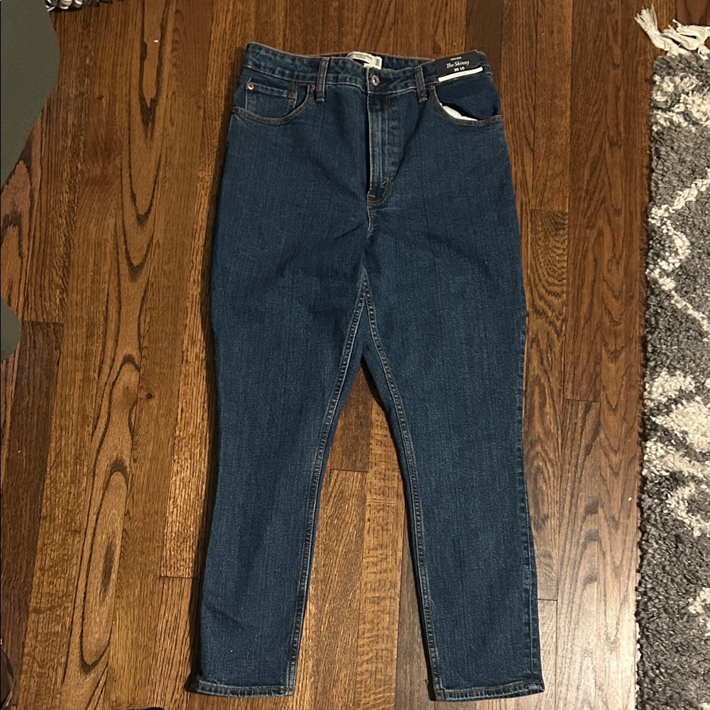 Abercrombie & Fitch High Rise Jeans - Dark Blue